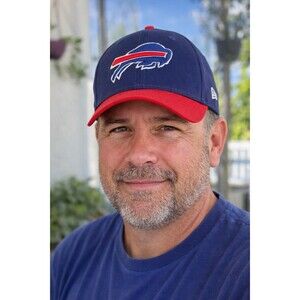 BUFFALO BILLS Adjustable Hat NEW ERA Red & Blue Embroidered Logo NFL Football